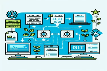 Git में अनकमिटेड कार्य को नई शाखा में कैसे स्थानांतरित करें
