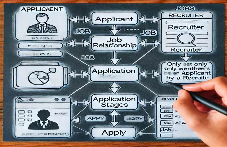 Selectarea unui atribut complex sau a unei relații ternare într -un ERD pentru un sistem de recrutare a locurilor de muncă