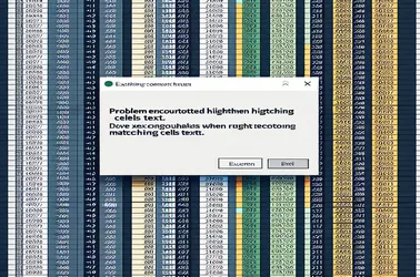 Excel Error when Highlighting Cells with Matching Text