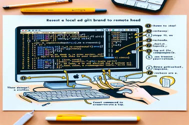 Guia para redefinir ramificação local do Git para HEAD remoto