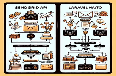 Comparing sending emails using Laravel's Mail::to() and SendGrid API
