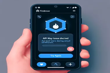 Email verification in Flutter Firebase is plagued by an API key issue.