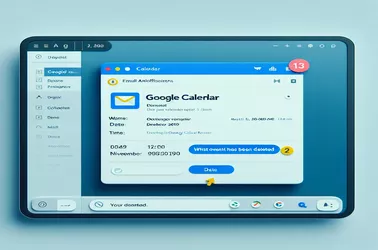 삭제된 Google Calendar 이벤트에 대한 이메일 알림