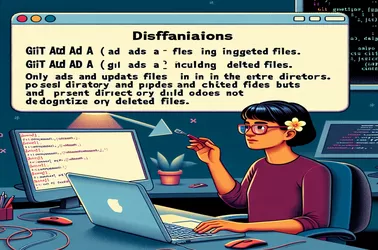 A „git add -A” és a „git add” közötti különbségek megértése.